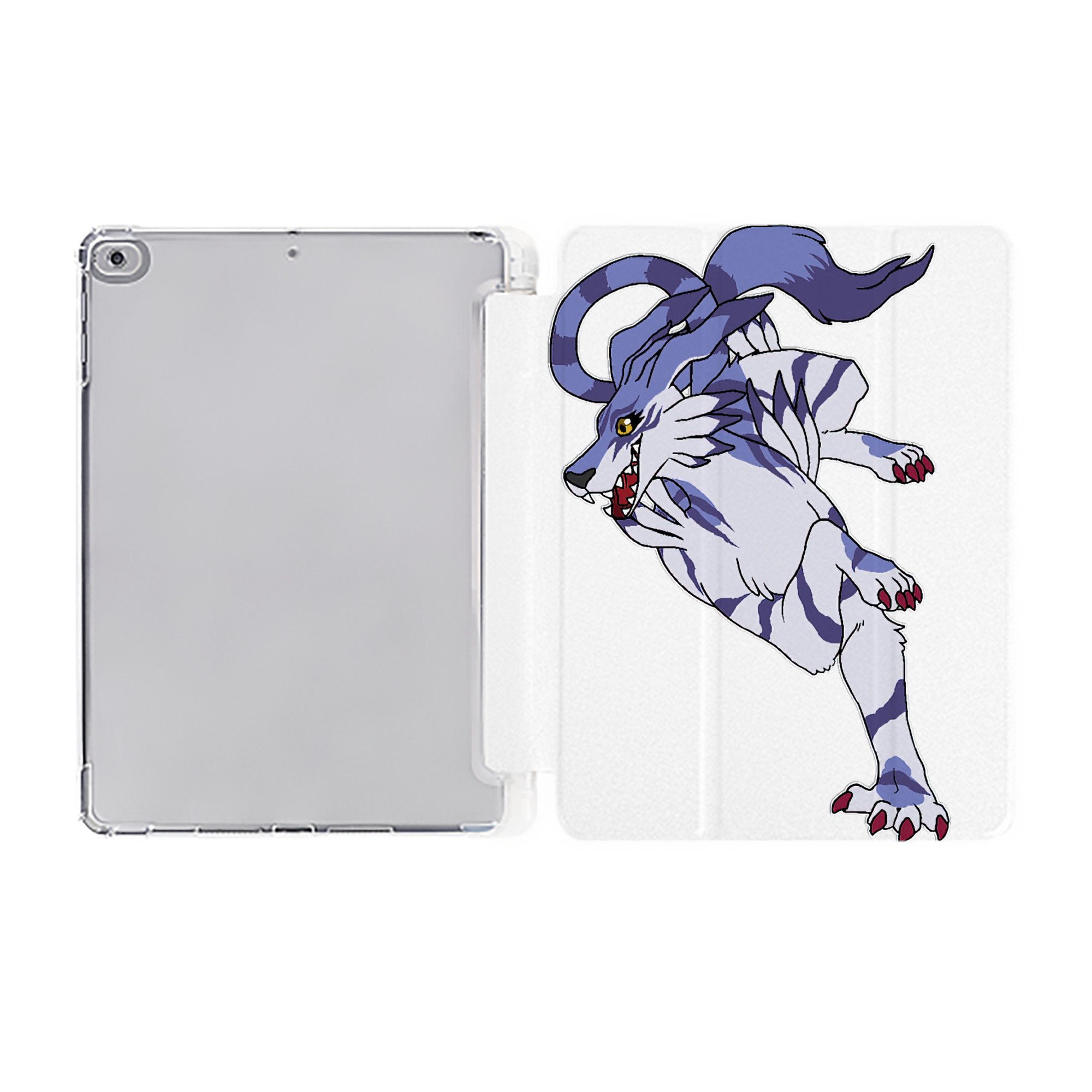 （画像用） Digimon デジタルモンスター/デジモン IPad ケース ペン収納付き 三つ折りスタンド PUレザー×シリコン 対応機種9.5/10.5/10.9インチ